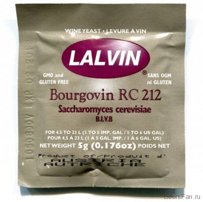 Дрожжи Винные Lalvine Bourgovin RC 212 ,  5 г