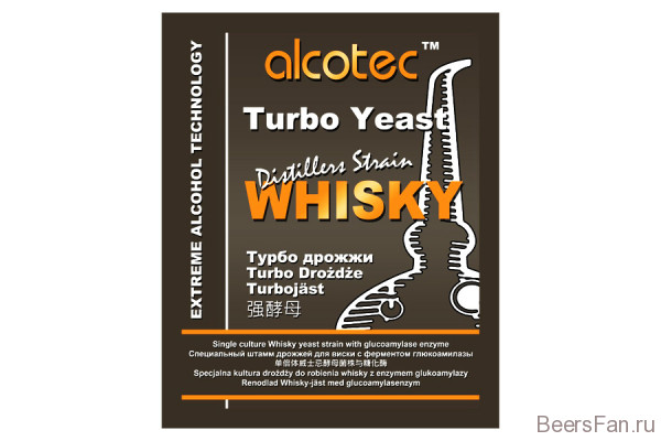 Спиртовые дрожжи Alcotec Whisky Turbo с глюкоамилазой, 73 гр