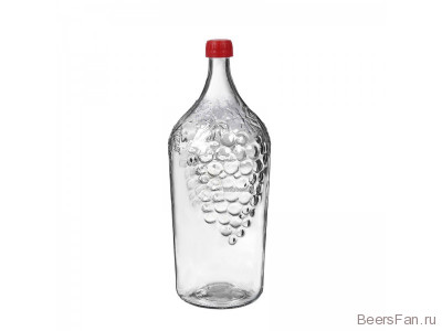 Бутылка стеклянная "Виноград" 2 л