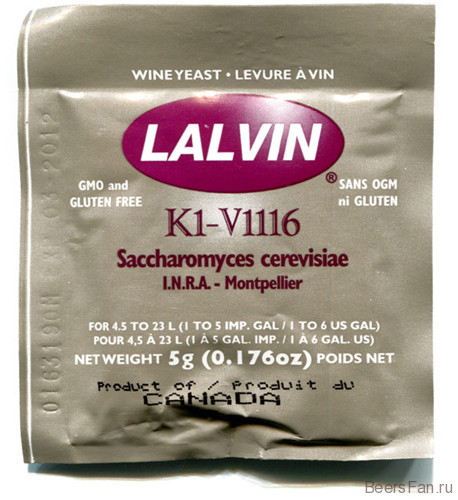 Дрожжи Винные Lalvine K1-V1116 ,  5 г