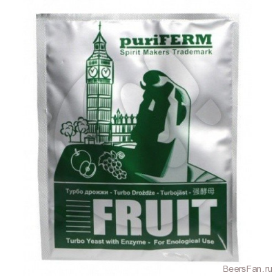 Турбо дрожжи спиртовые PuriFerm Fruit Turbo, 50 гр