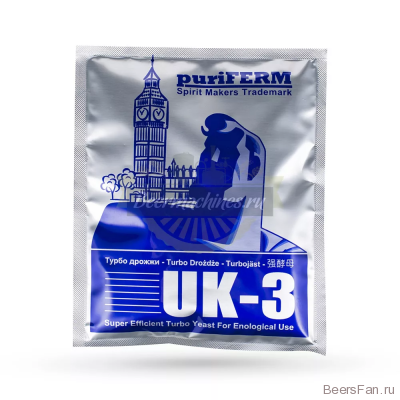 Турбо дрожжи спиртовые PuriFerm UK-3 Turbo, 112 гр